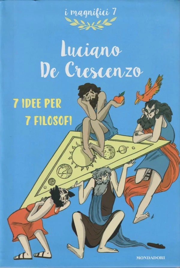 Copertina del libro &laquo;7 idee per 7 filosofi&raquo; di Luciano De Crescenzo