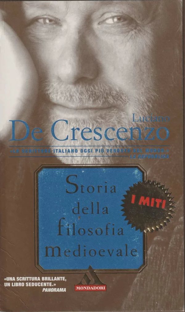 Copertina del libro &laquo;Storia della filosofia medievale&raquo; di Luciano De Crescenzo