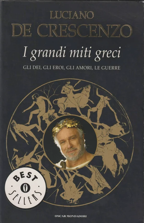 Copertina del libro &laquo;I grandi miti greci&raquo; di Luciano De Crescenzo
