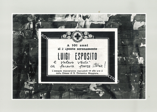 Fotografia &laquo;Luigi Esposito&raquo;, dall'archivio di Luciano De Crescenzo